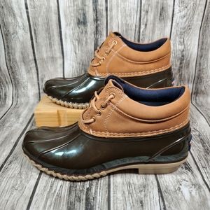Tommy Hilfiger Duck Boots Rain Boots Shoes Womens Size 6M Brown/Wheat NEW TH 6M